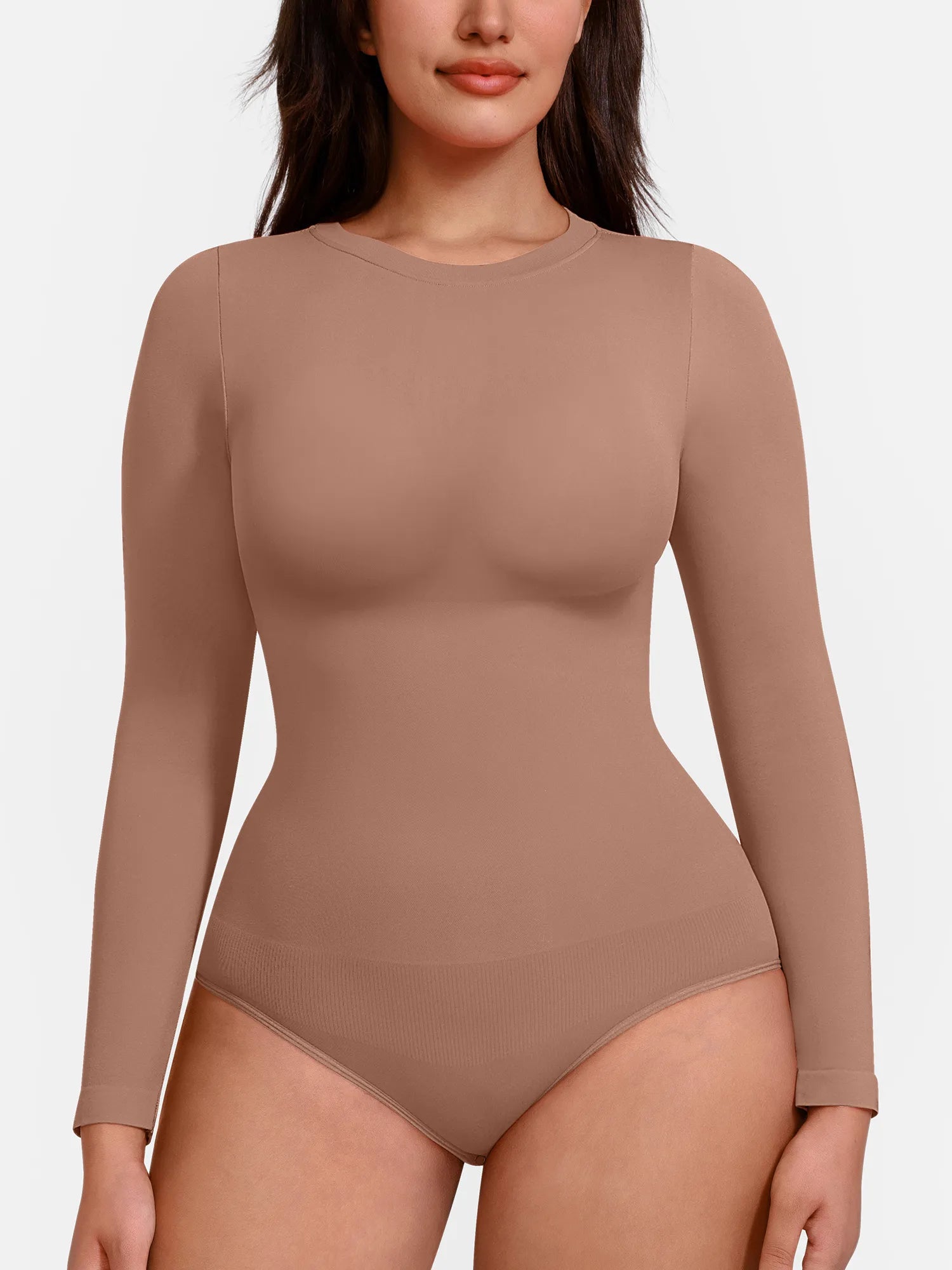 Feelingirl Seamless Ultra-Soft Crew Neck Bodysuit