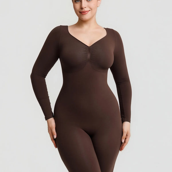 Nahtloser, formender Langarm-Alltagsbody